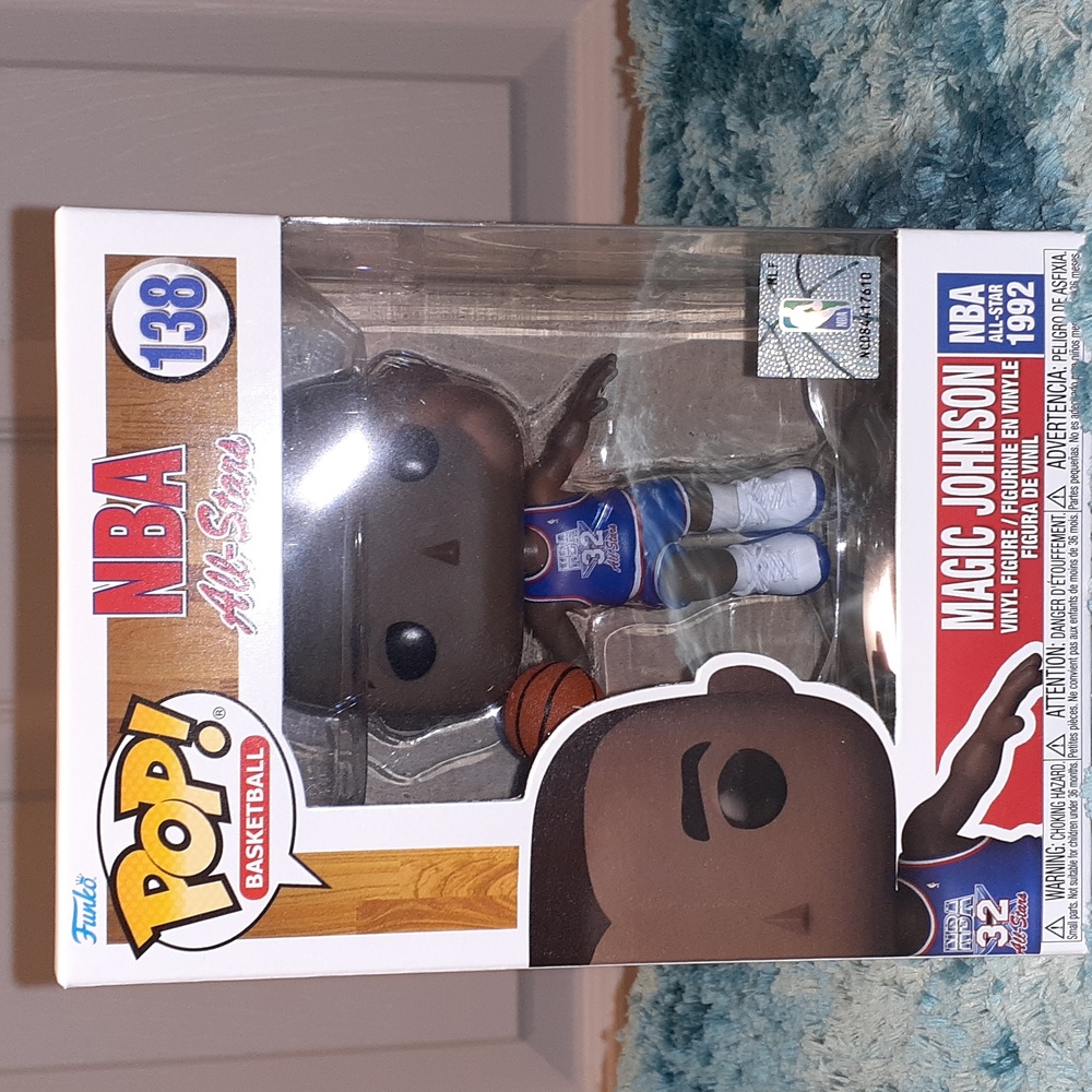 (NEW) Funko POP Majic Johnson Bobblehead Figurine NBA Allstars 1992 #138